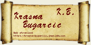 Krasna Bugarčić vizit kartica